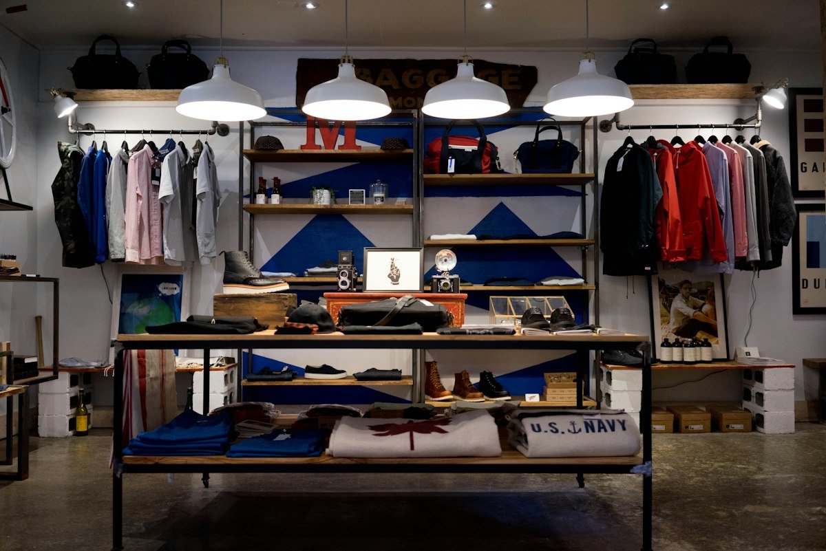 Refrigerated display cases in a shop